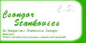 csongor stankovics business card